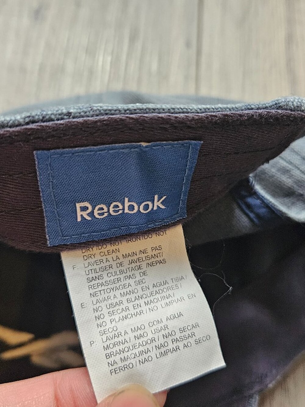 Reebok Vintage Canvas Dad Hat Baseball Cap Washed Charcoal Grey Vector Logo OSFA - Picture 6 of 8